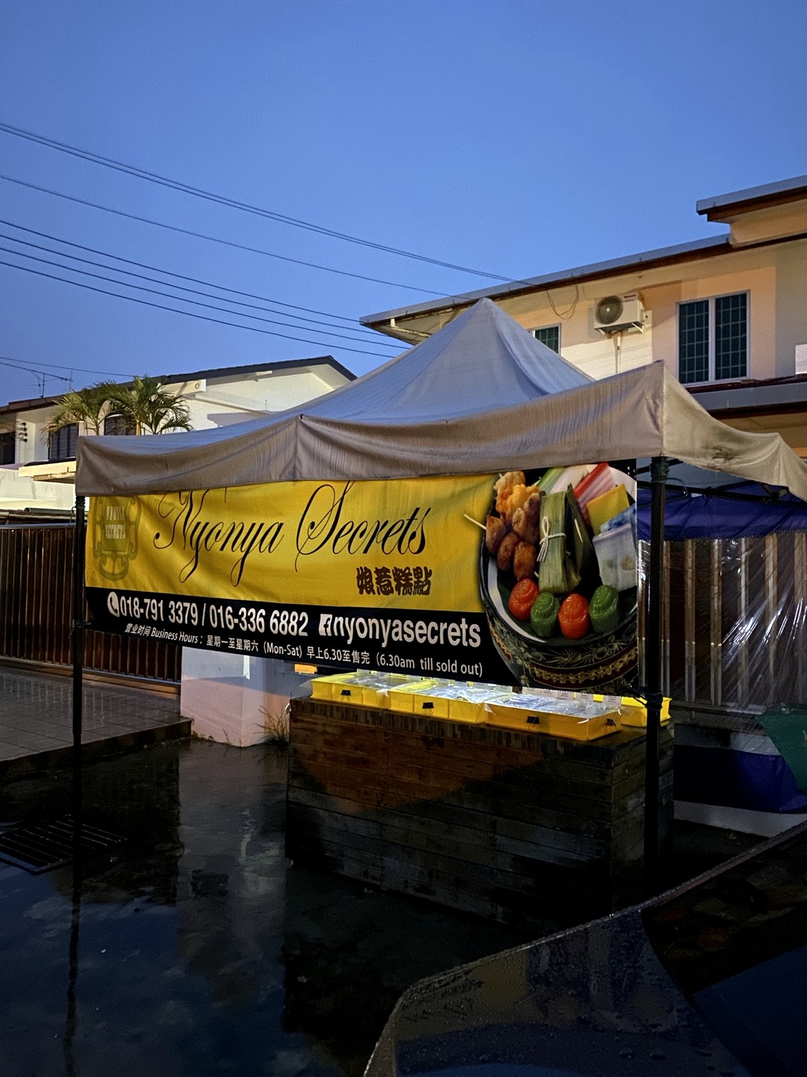 The early Nyonya Secrets roadside stall